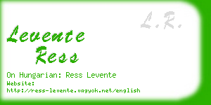 levente ress business card